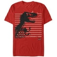 thumbnail image 1 of Men's Jurassic Park T. Rex Fence  Graphic Tee Red Small, 1 of 4