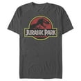 thumbnail image 1 of Men's Jurassic Park T Rex Logo Graphic Tee Charcoal Large, 1 of 4