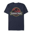 thumbnail image 1 of Men's Jurassic Park T Rex Logo Graphic Tee Navy Blue 2X Large, 1 of 4
