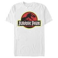 thumbnail image 1 of Men's Jurassic Park T Rex Logo Graphic Tee White 3X Large, 1 of 9