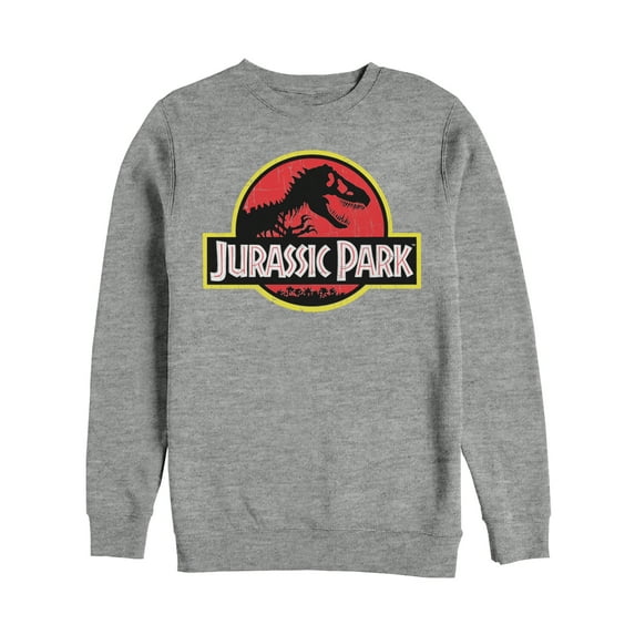 Men's Jurassic Park T Rex Logo Sweatshirt Athletic Heather X Large