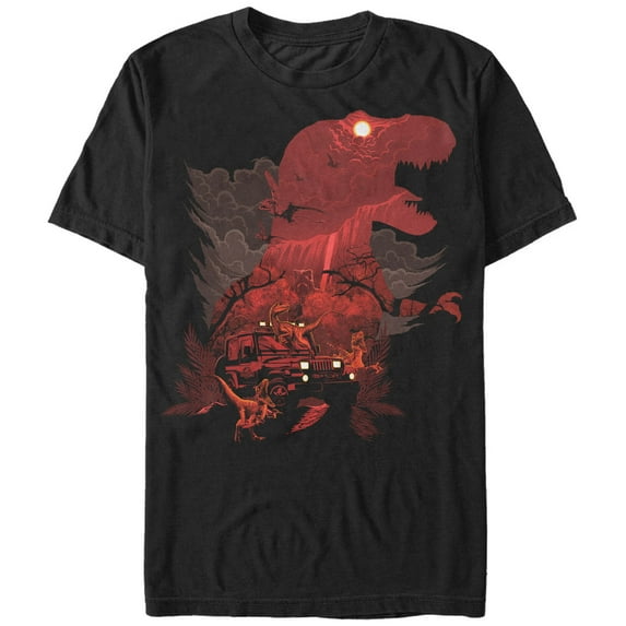 jurassic park men's t. rex silhouette t-shirt