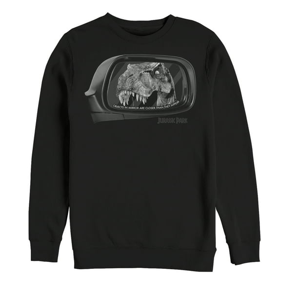 Men's Jurassic Park T. Rex in Rearview Mirror  Sweatshirt Black Small
