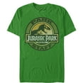 thumbnail image 1 of Men's Jurassic Park The Park Staff Badge, With T-Rex  Graphic Tee Kelly Green Large, 1 of 4