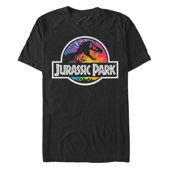 Men's Jurassic Park Tie Dye Logo  Graphic T-Shirt