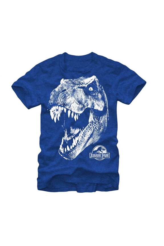 Men's Jurassic Park Tyrannosaurus Rex  Graphic Tee Royal Heather Small