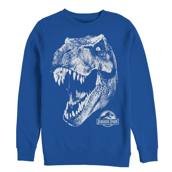 Men's Jurassic Park Tyrannosaurus Rex Sweatshirt Royal Blue Small