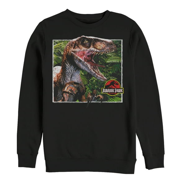 Men's Jurassic Park Velociraptor Scene Sweatshirt Black Small