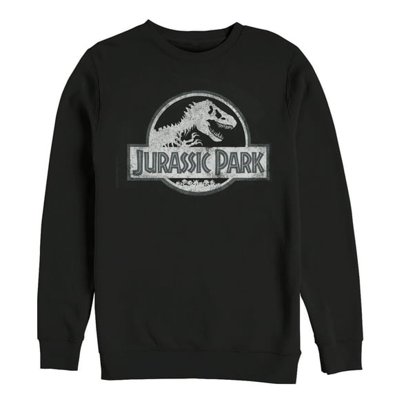 Men's Jurassic Park Vintage Logo Sweatshirt Black Small