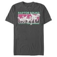 thumbnail image 1 of Men's Jurassic World: Camp Cretaceous Raptor Squad Frame  Graphic Tee Charcoal Small, 1 of 4