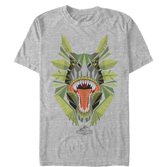 Men's Jurassic World Dinosaur Jungle Grin Graphic Tee Athletic Heather X Large