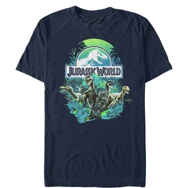 Men's Jurassic World Dinosaur Nature Scene  Graphic Tee Navy Blue Small