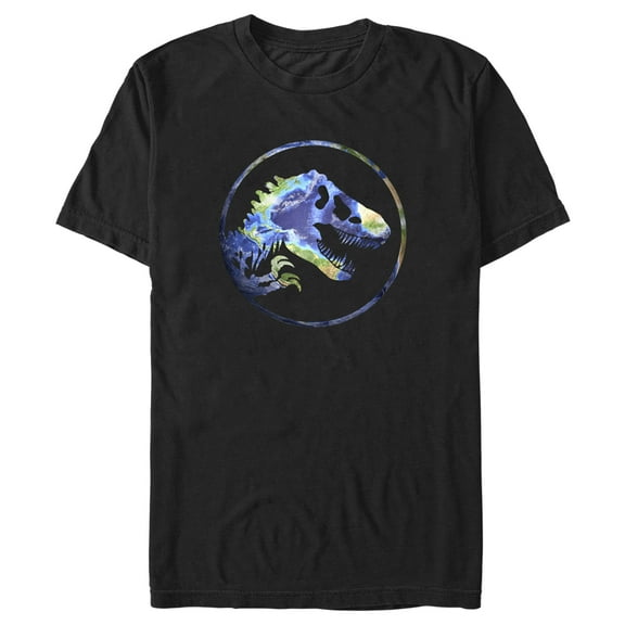 Men's Jurassic World Earth Day T. Rex Logo  Graphic Tee Black Medium