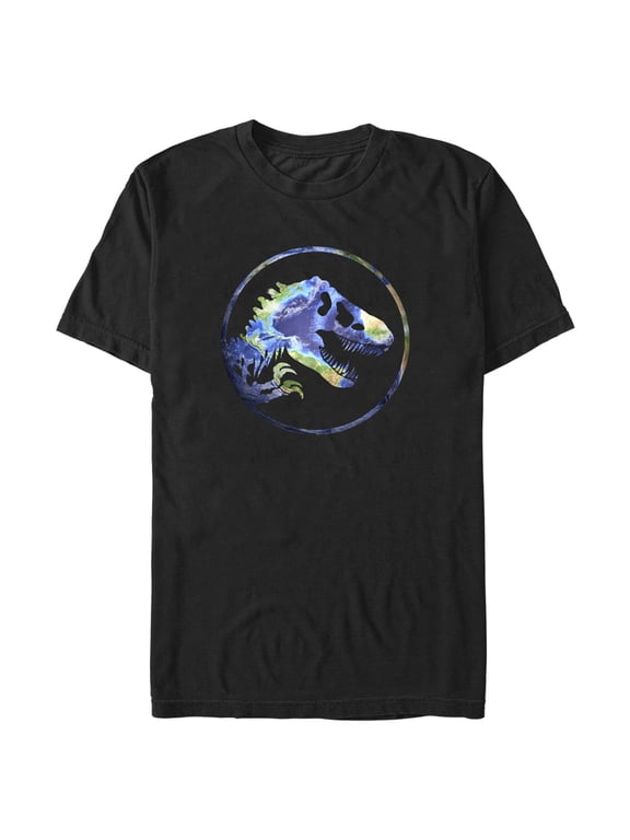 Men's Jurassic World Earth Day T. Rex Logo Graphic Tee Black Medium