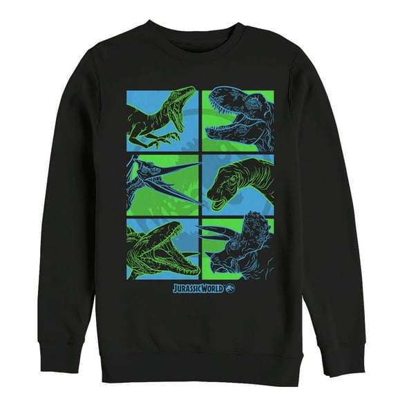 Men's Jurassic World: Fallen Kingdom Dino Bingo Sweatshirt Black 2X Large