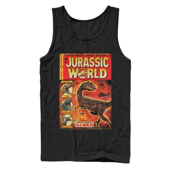Men's Jurassic World: Fallen Kingdom Dino-Mite Tales  Tank Top Black Small