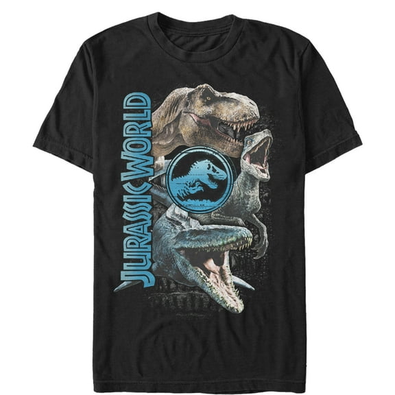 Men's Jurassic World: Fallen Kingdom Dinosaur Montage  Graphic Tee Black Medium