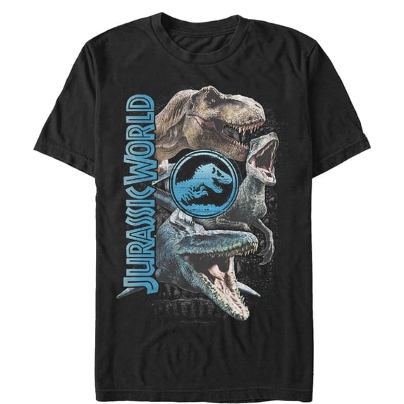 Men's Jurassic World: Fallen Kingdom Dinosaur Montage Graphic Tee Black X Large