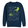 thumbnail image 1 of Men's Jurassic World: Fallen Kingdom Dinosaur Outline  Sweatshirt Navy Blue Medium, 1 of 3