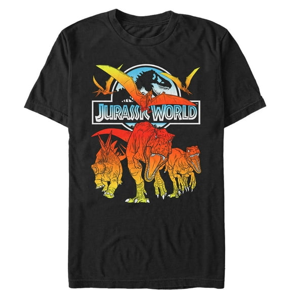 Men's Jurassic World: Fallen Kingdom Fire Dinosaurs Graphic Tee Black 2X Large