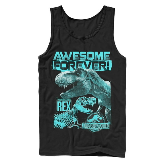 Men's Jurassic World: Fallen Kingdom Forever T.Rex  Tank Top Black 2X Large