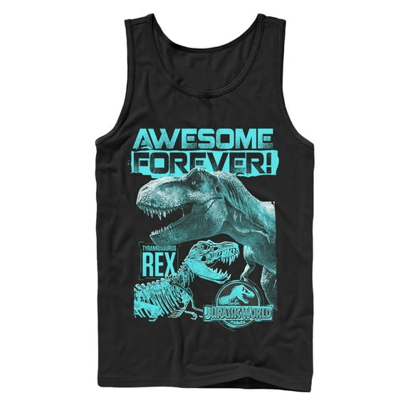 Men's Jurassic World: Fallen Kingdom Forever T.Rex Tank Top Black Small
