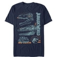 thumbnail image 1 of Men's Jurassic World: Fallen Kingdom Fossil Skulls  Graphic Tee Navy Blue Medium, 1 of 4