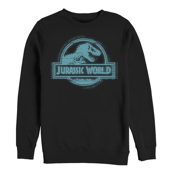 Men's Jurassic World: Fallen Kingdom Glitch Logo Sweatshirt Black Small
