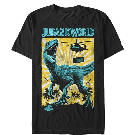 Men's Jurassic World: Fallen Kingdom Helicopter Capture Graphic Tee Black 3X Large