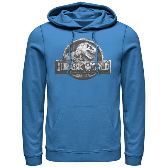 Men's Jurassic World: Fallen Kingdom Logo Pull Over Hoodie Royal Blue 3X Large