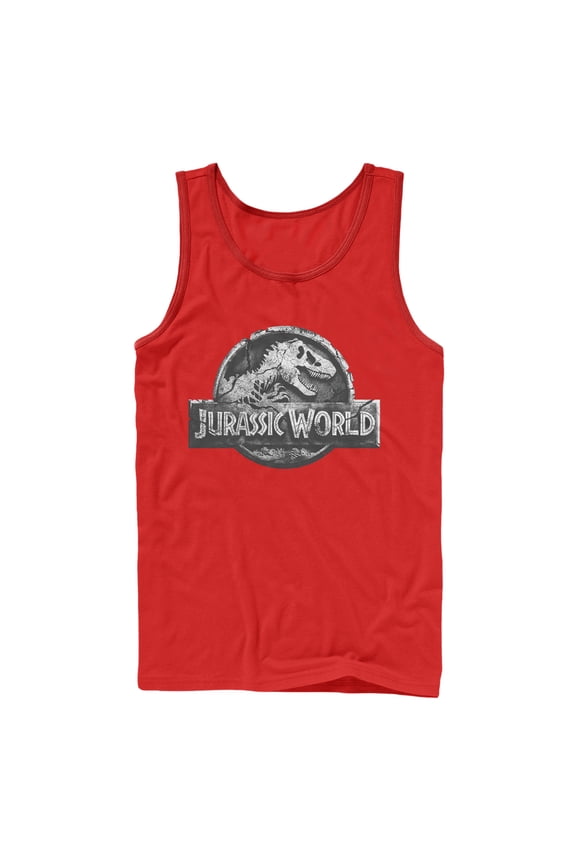 Men's Jurassic World: Fallen Kingdom Logo Tank Top Red Large