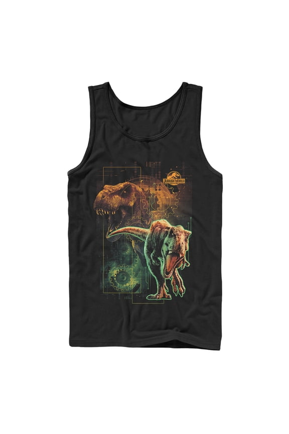 Men's Jurassic World: Fallen Kingdom New Predator Dinosaur Tank Top Black Large