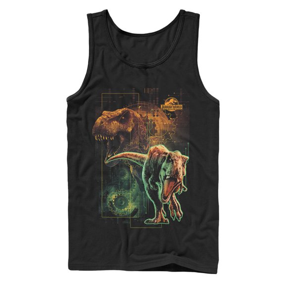 Men's Jurassic World: Fallen Kingdom New Predator Dinosaur Tank Top Black Medium