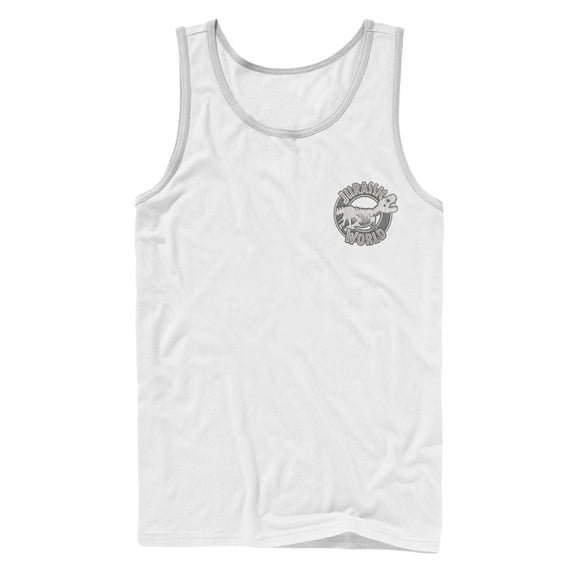 Men's Jurassic World: Fallen Kingdom Skeleton Badge  Tank Top White X Large