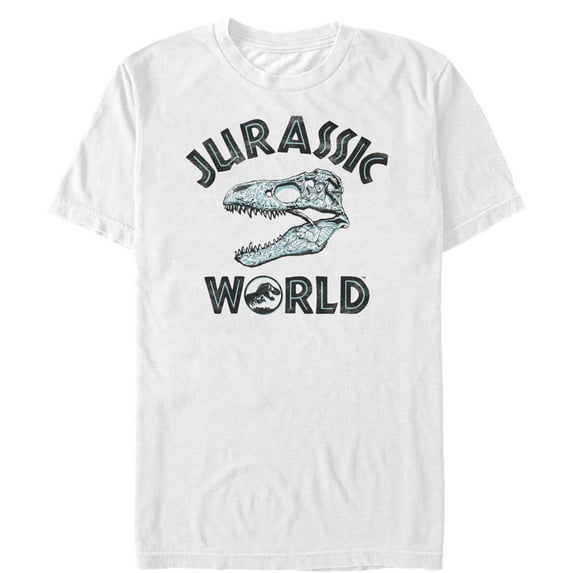 Men's Jurassic World: Fallen Kingdom Skeleton Logo Graphic Tee White Large