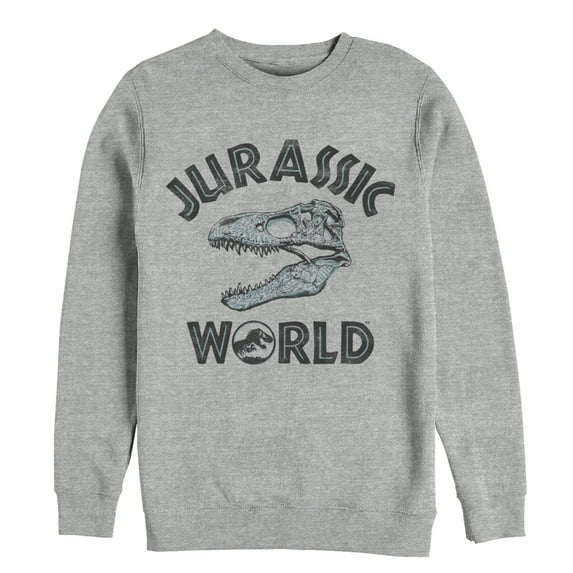 Men's Jurassic World: Fallen Kingdom Skeleton Logo Sweatshirt Athletic Heather Small