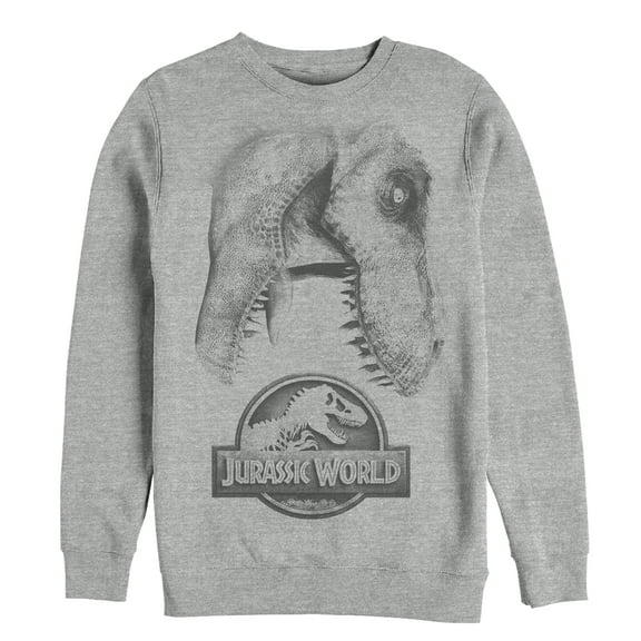 Men's Jurassic World: Fallen Kingdom T. Rex Bite  Sweatshirt Athletic Heather Large