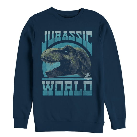 Men's Jurassic World: Fallen Kingdom What Big Teeth Sweatshirt Navy Blue Small