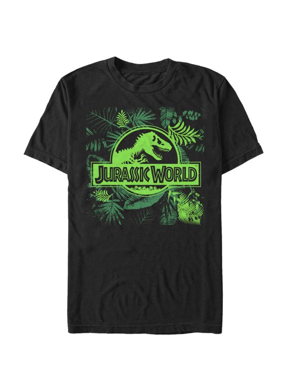 Men's Jurassic World Fern Leaf Logo Graphic Tee Black Small