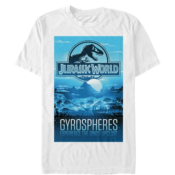 Men's Jurassic World Gyrospheres  Graphic Tee White Large