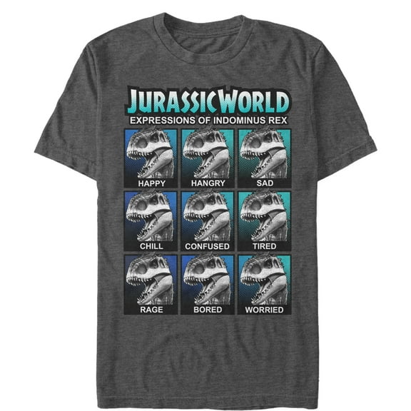 Men's Jurassic World Indominus Rex Expressions Graphic Tee Charcoal Heather Large