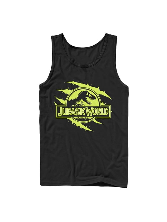 Men's Jurassic World Logo Claw Marks Tank Top Black X Large
