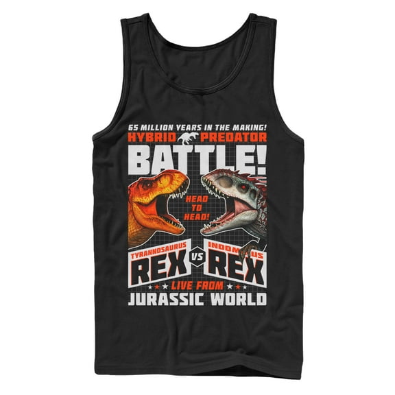 Men's Jurassic World Predator Ultimate Showdown  Tank Top Black Large