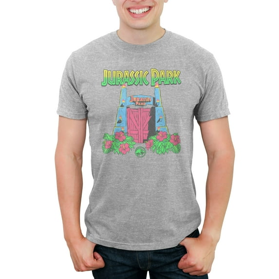 Men's Jurassic World Retro Park Gate Graphic T-Shirt
