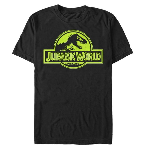 Men's Jurassic World Retro T. Rex Logo  Graphic Tee Black Medium
