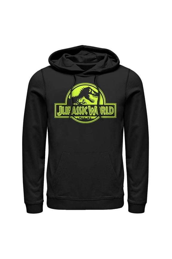 Men's Jurassic World Retro T. Rex Logo  Pull Over Hoodie Black Medium