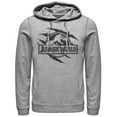 thumbnail image 1 of Men's Jurassic World Scale Logo Claw Marks  Pull Over Hoodie Athletic Heather Small, 1 of 3