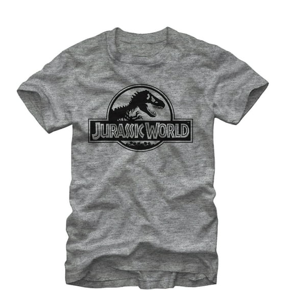 Men's Jurassic World Simple T. Rex Logo  Graphic Tee Athletic Heather Small