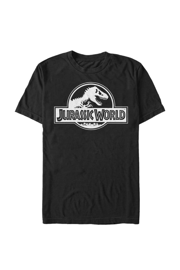 Men's Jurassic World Simple T. Rex Logo Graphic Tee Black Medium