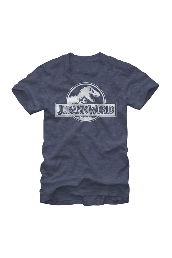 Men's Jurassic World Simple T. Rex Logo Graphic Tee Navy Blue Heather 3X Large